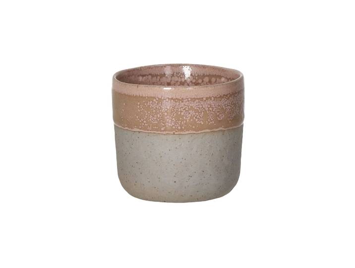 Petit verre en grès rose, uni, intérieur émaillé - Pomax, Spiro -