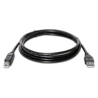Logo USB Kabel (2.0), USB A-Stecker - USB B-Stecker, 5m, schwarz (5 m, USB 2.0) (40234408)