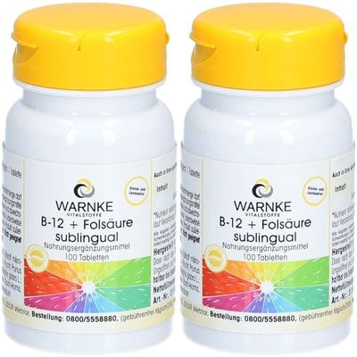 B-12+Folsäure sublingual Tabletten 2x 2x100 St