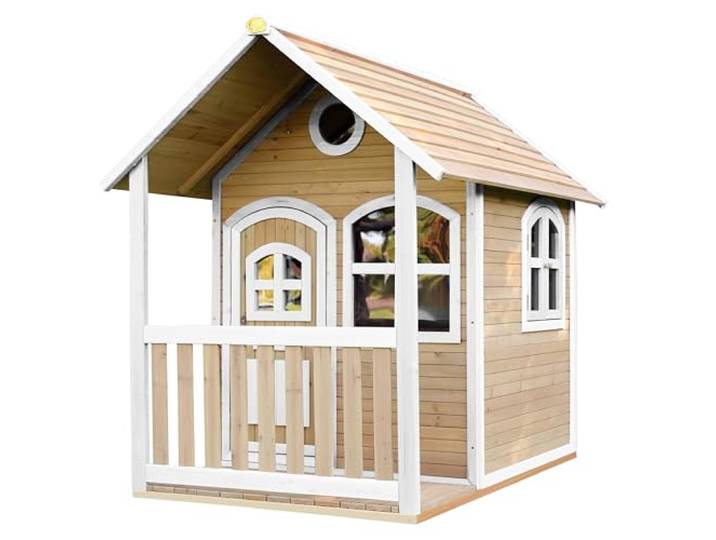 AXI Alex Spielhaus aus Holz in Braun & Weiß mit Veranda