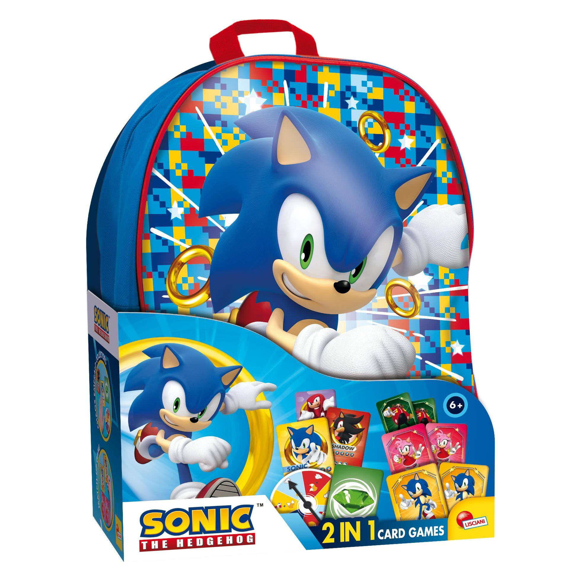 Lisciani Sonic 2 In 1 Card Games In A Backpack (104536)