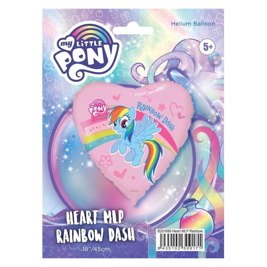 Flexmetal FX Pony Folienballon mit Regenbogen 46cm (1x) (47712438)
