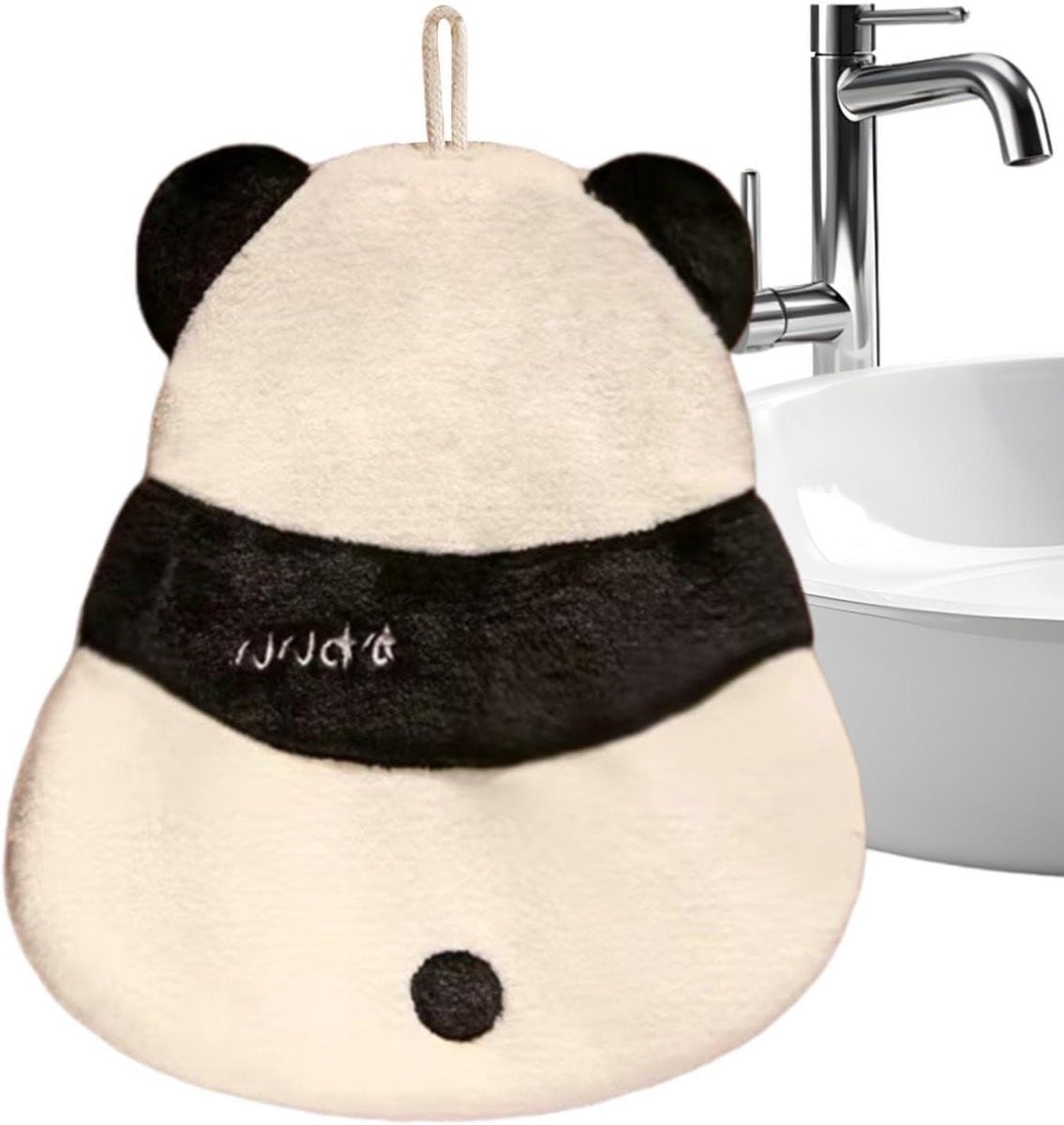 Panda Koraalfleece Handdoek voor Keuken en Badkamer - 24 x 26 cm