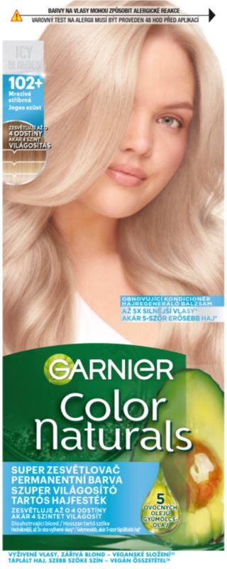 Garnier Color Naturals Creme coloration cheveux teinte 102+ Frosty Silver 1 pcs