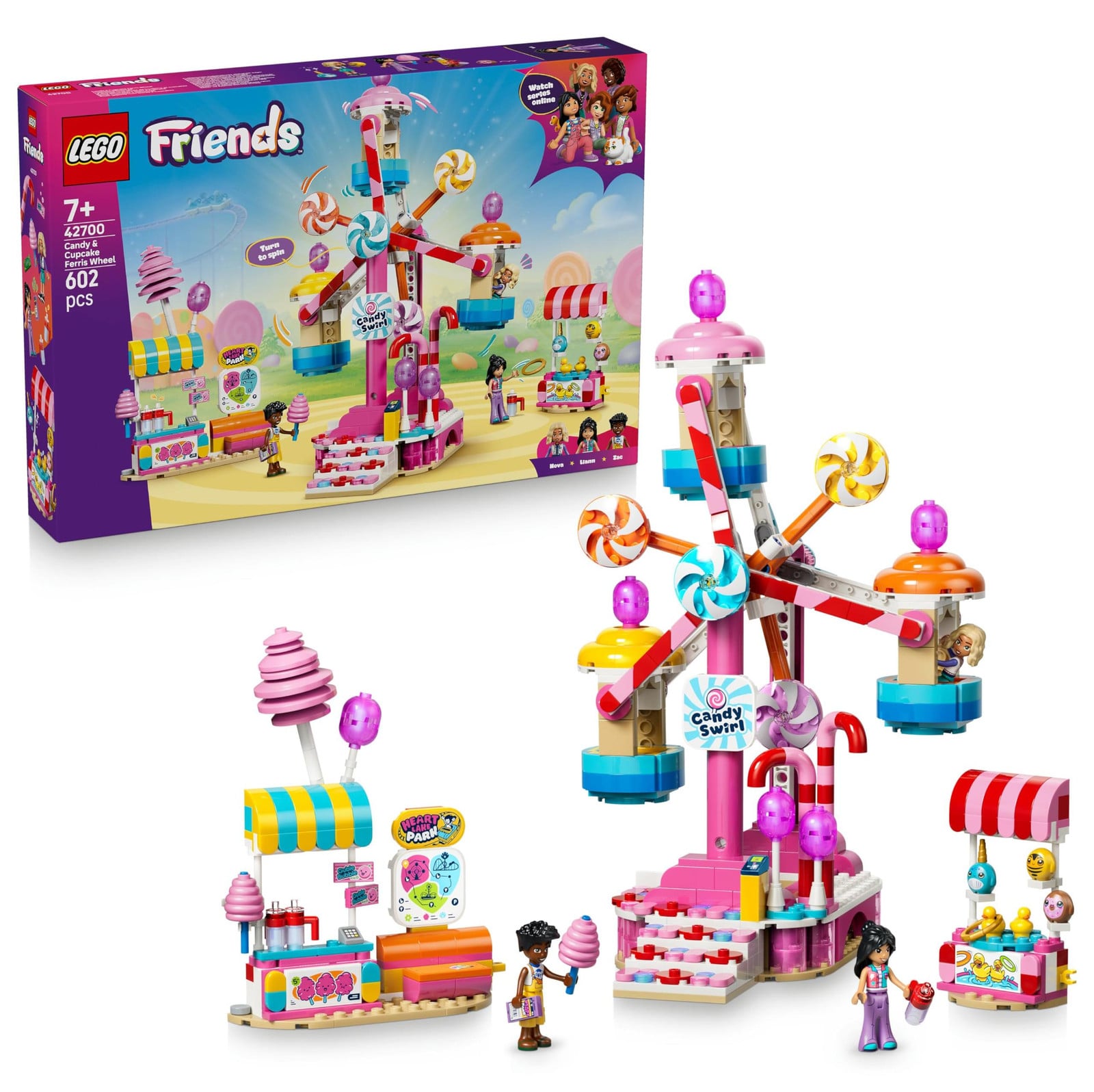 Lego Ferris-wiel met snoep en muffins