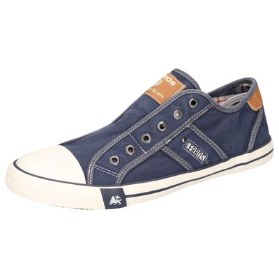 Slip-On Sneaker LERROS, Herren, Gr. 47, Textil, blau (jeansblau), kontrastfarbene Details, Schuhe, Schlupfschuh, Halbschuh, Sneaker im lässigen Look