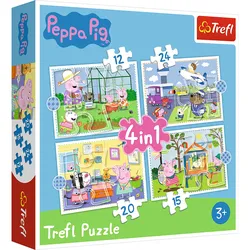 Puzzle - "4in1" - Urlaubserinnerungen / Peppa Pig Trefl 34359