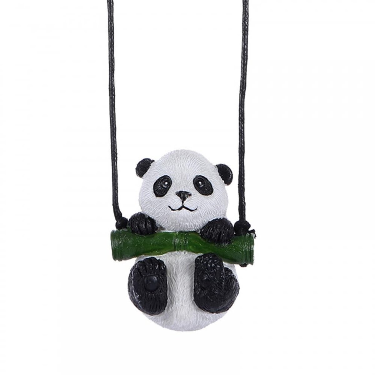 Dailygoods Autoschommel Panda Ornament - Decoratie voor de Binnenspiegel van je Auto