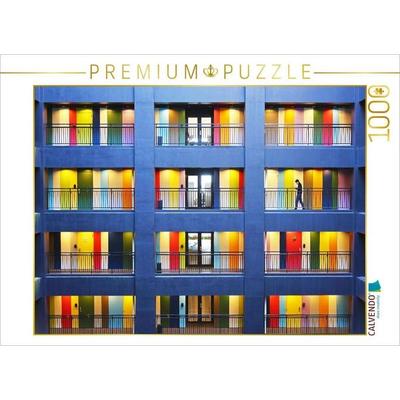 CALVENDO Puzzle Innenhof eines Bürogebäudes | 1000 Teile Lege-Größe 64x48cm Foto-Puzzle für glückliche Stunden