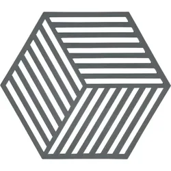 Hexagon Untersetzer für heißes Geschirr grau