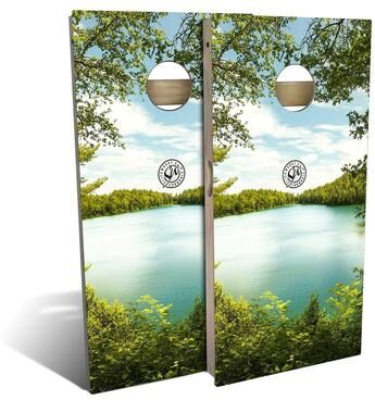 Skip's Garage Summer Lake Outdoor Cornhole Board Set