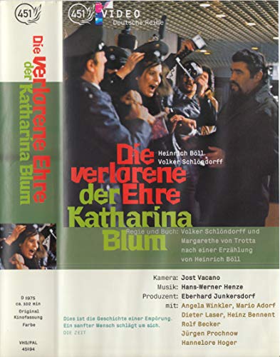 Heinrich Böll - Die verlorene Ehre der Katharina Blum [VHS] - Preis vom 11.10.2026 03:10:56 h