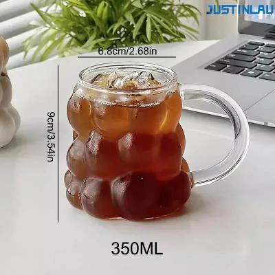 Uplifted Finds JUSTINLAU Irregular Transparent Glass Cup Heat Resistant Coffee Mug & Cocktail Glass style B with Handle