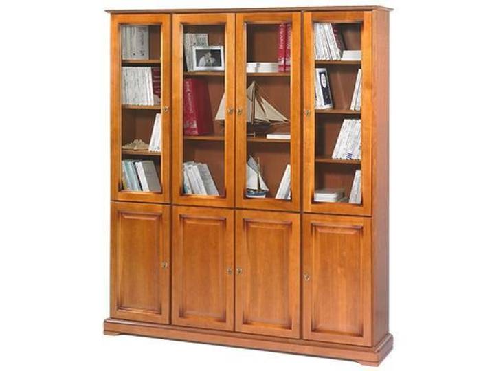 BIBLIOTHÈQUE 4 PORTES PLEINES 4 PORTES VITRÉES