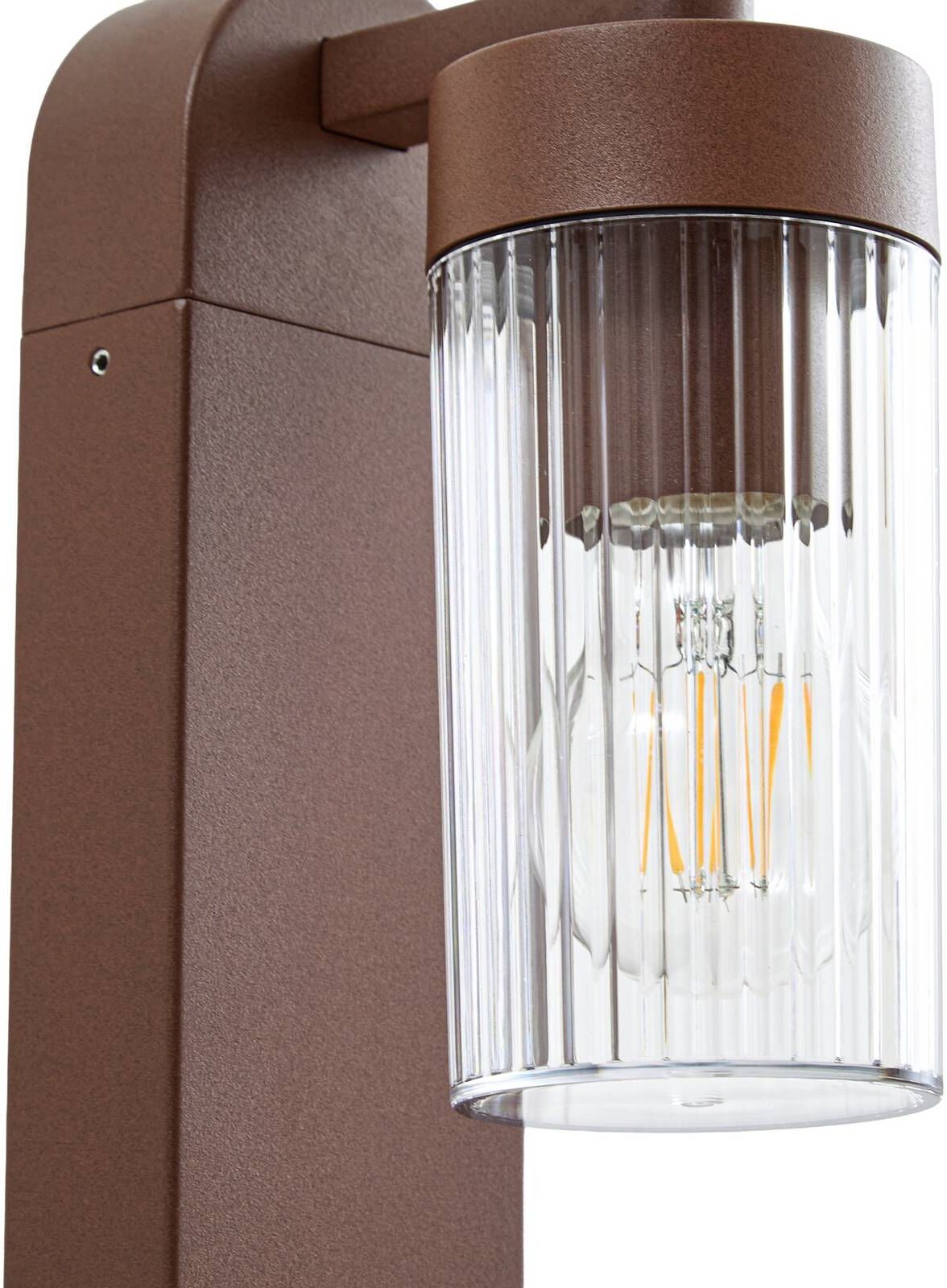 Wegeleuchte Kaliro Lindby, braun / rost, Aluminium, Modern, Außenleuchte