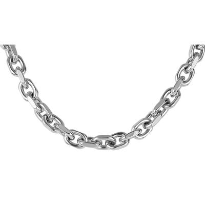 Edelstahlkette JACQUES LEMANS "Ankerkettenglieder", silber (edelstahlfarben), Halsketten, Damen, Edelstahl, L: 47, Edelstahlkette