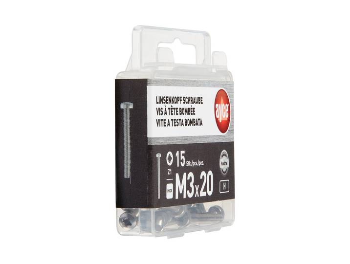 OPO Linsenkopf-Schraube M3 × 20 mm