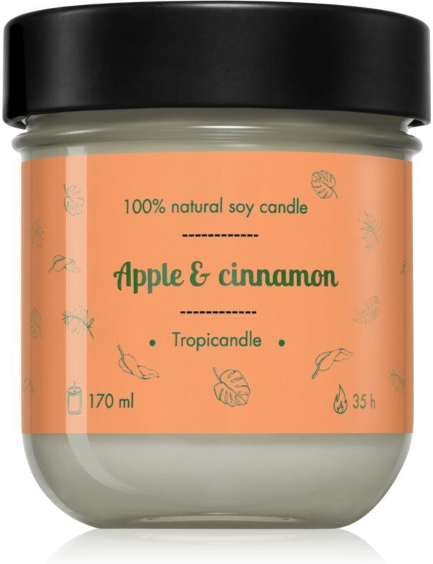 Tropicandle Apple & Cinnamon scented candle 170 ml