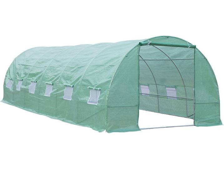 Serre en film plastique Serre à tomates Tunnel en film plastique 800x300x200cm avec fenêtres pour une culture optimale des plantes