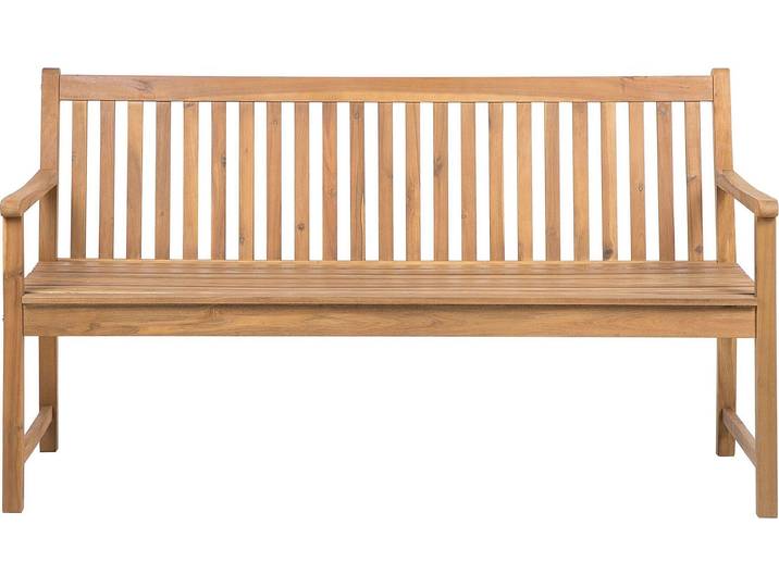 BELIANI Gartenbank hellbraun Akazienholz 160 cm Landhaus Stil