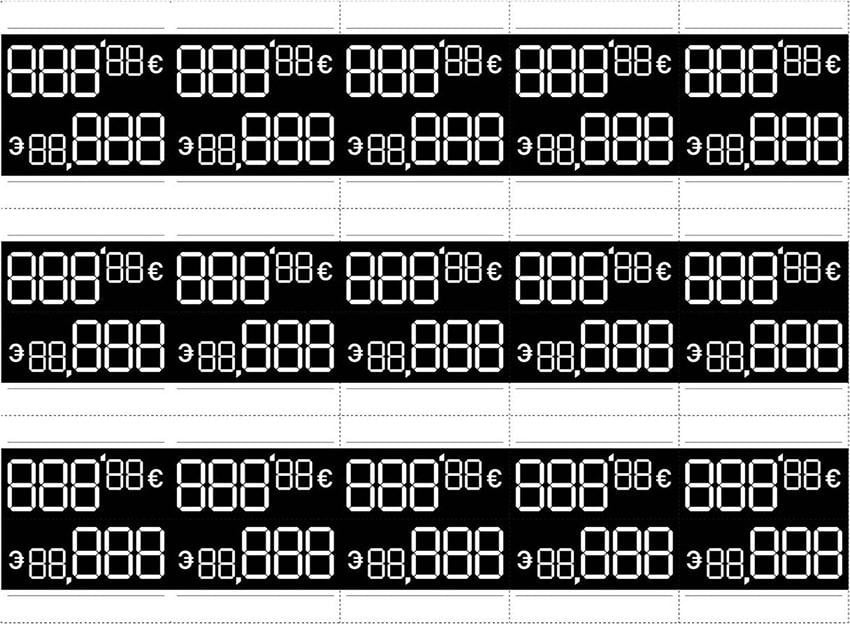 EDM Aanpasbare prijslabels, 54 x 33 mm