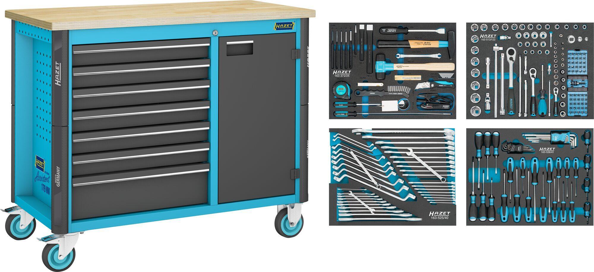 HAZET Assistent, Tragbare Werkbank, Schwarz, Blau, 750 kg, Deutschland, 600 mm, 1150 mm