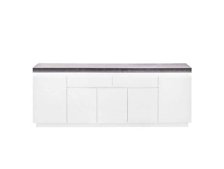 Livetastic Sideboard, Weiß, 5 Fächer, 2 Schublade(n) Schubladen, 200x80x40 cm, Beleuchtung, Wohnzimmer, Kommoden & Sideboards, Sideboards