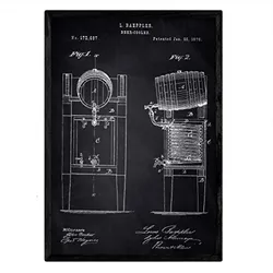 POSTER Patent Bier Kühlschrank A3 Rahmenlos