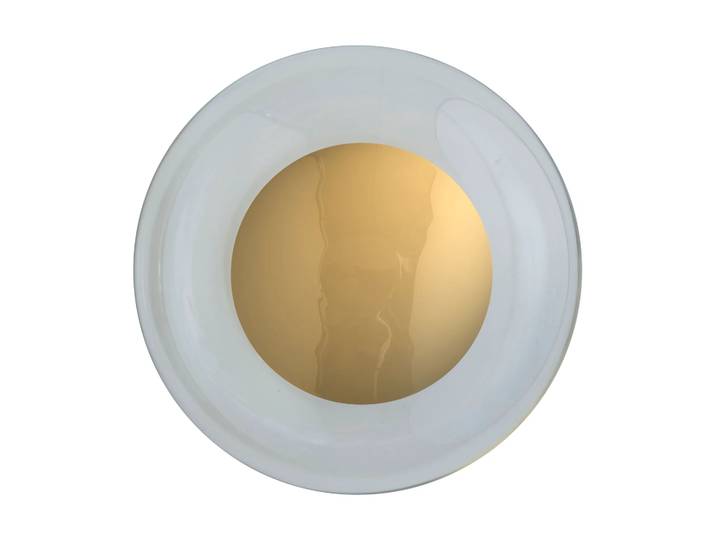 EBB & FLOW Horizon surface Wandleuchte Clear-shiny gold, Ø29 cm
