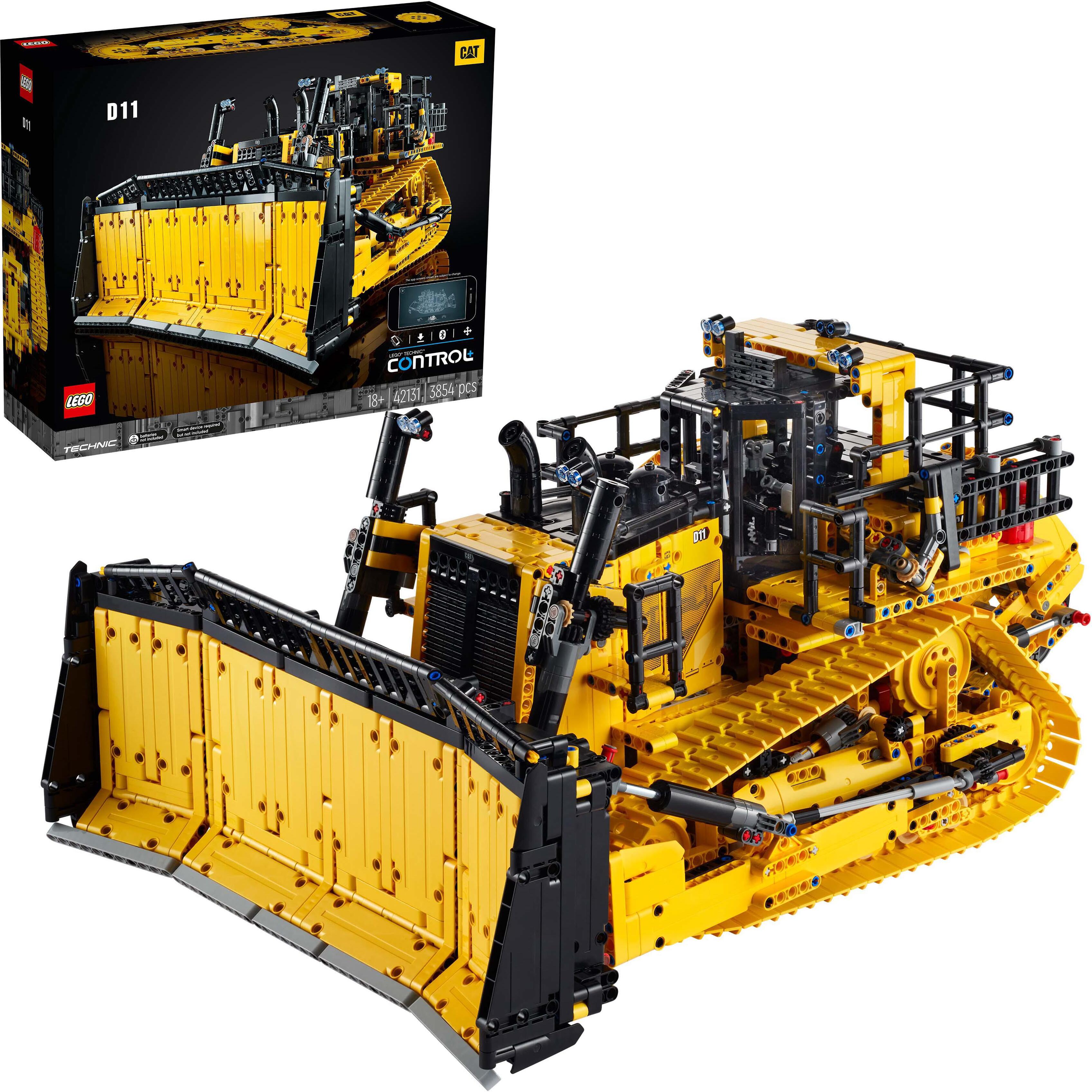 LEGO 42131 Technic Appgesteuerter Cat D11 Bulldozer, großes Set, Modellbausatz für Erwachsene, ferngesteuerte Autos, Geschenkidee für Männer, Frauen und Fans von Baufahrzeugen