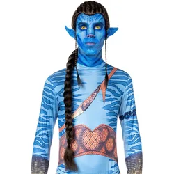 Metamorph Krieger Perücke mit Zopf - Fasching Kostüm Perücke