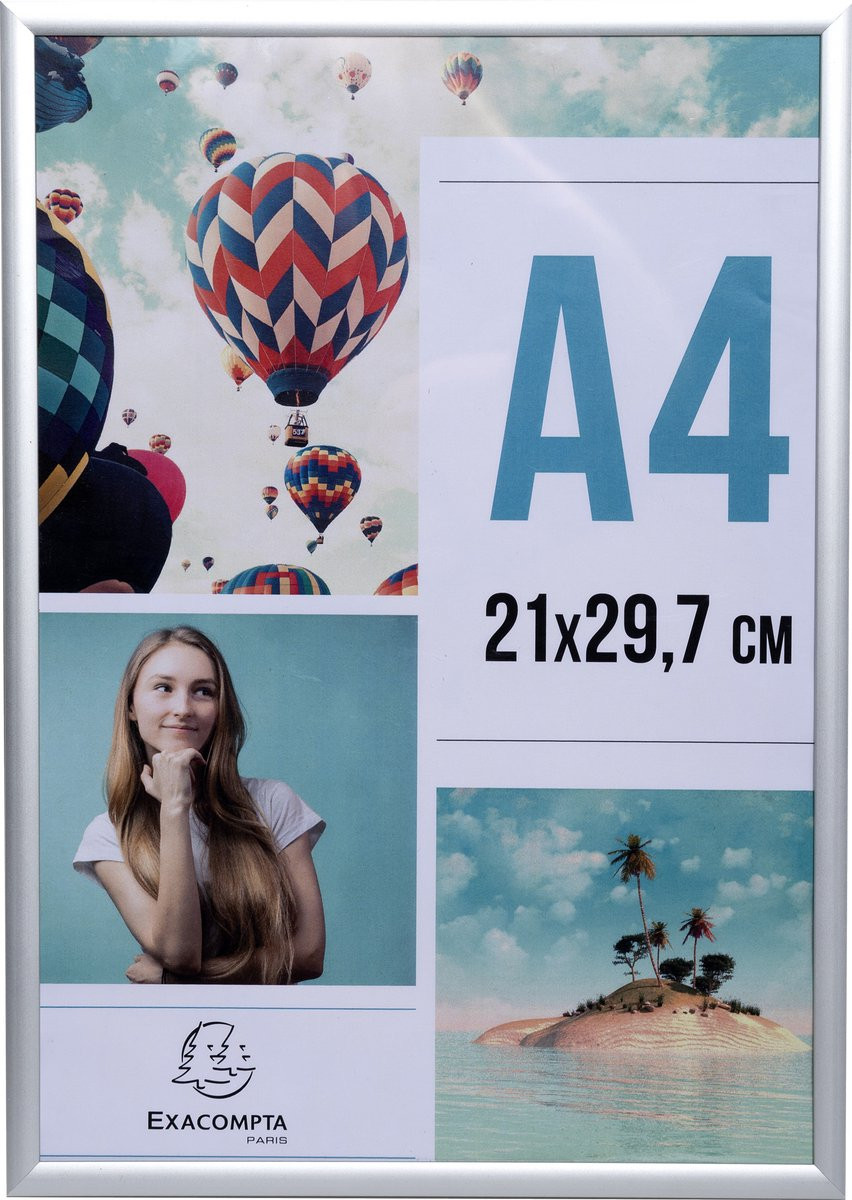 Exacompta Set van 12 Aluminium Fotolijsten A4