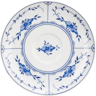 Untertasse SELTMANN WEIDEN "Amina Strohblume", blau (weiß, blau), H:1,9cm Ø:16cm, Porzellan, Speiseteller, Kombinierbare Untertasse für: Kaffeetasse, Teetasse 0,22 l, Becher