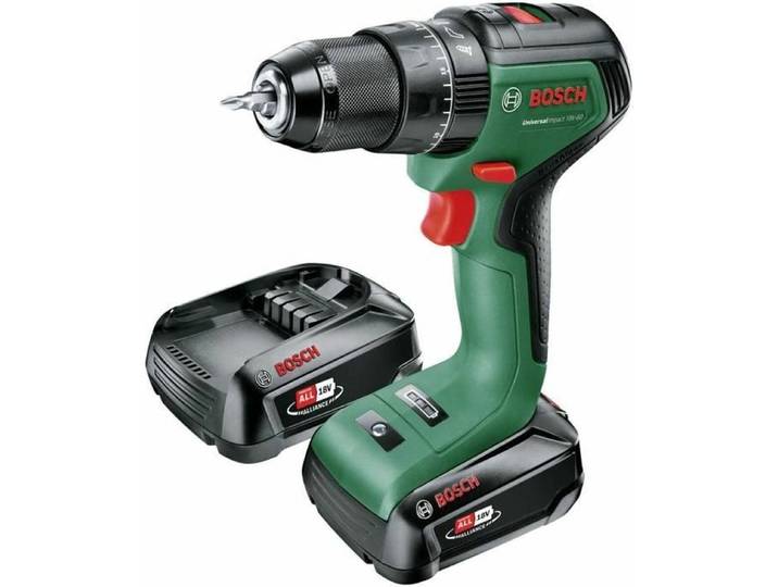 Akku-Bohrschrauber UniversalImpact 18V-60, 1 x Akku PBA 18V 2.0Ah, Tragekoffer