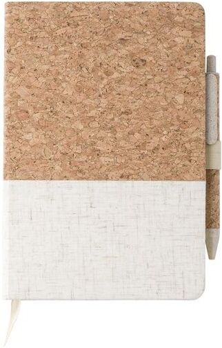 Carnet personnalisable A5 en liège Kenzo liège papier brun paille de blé