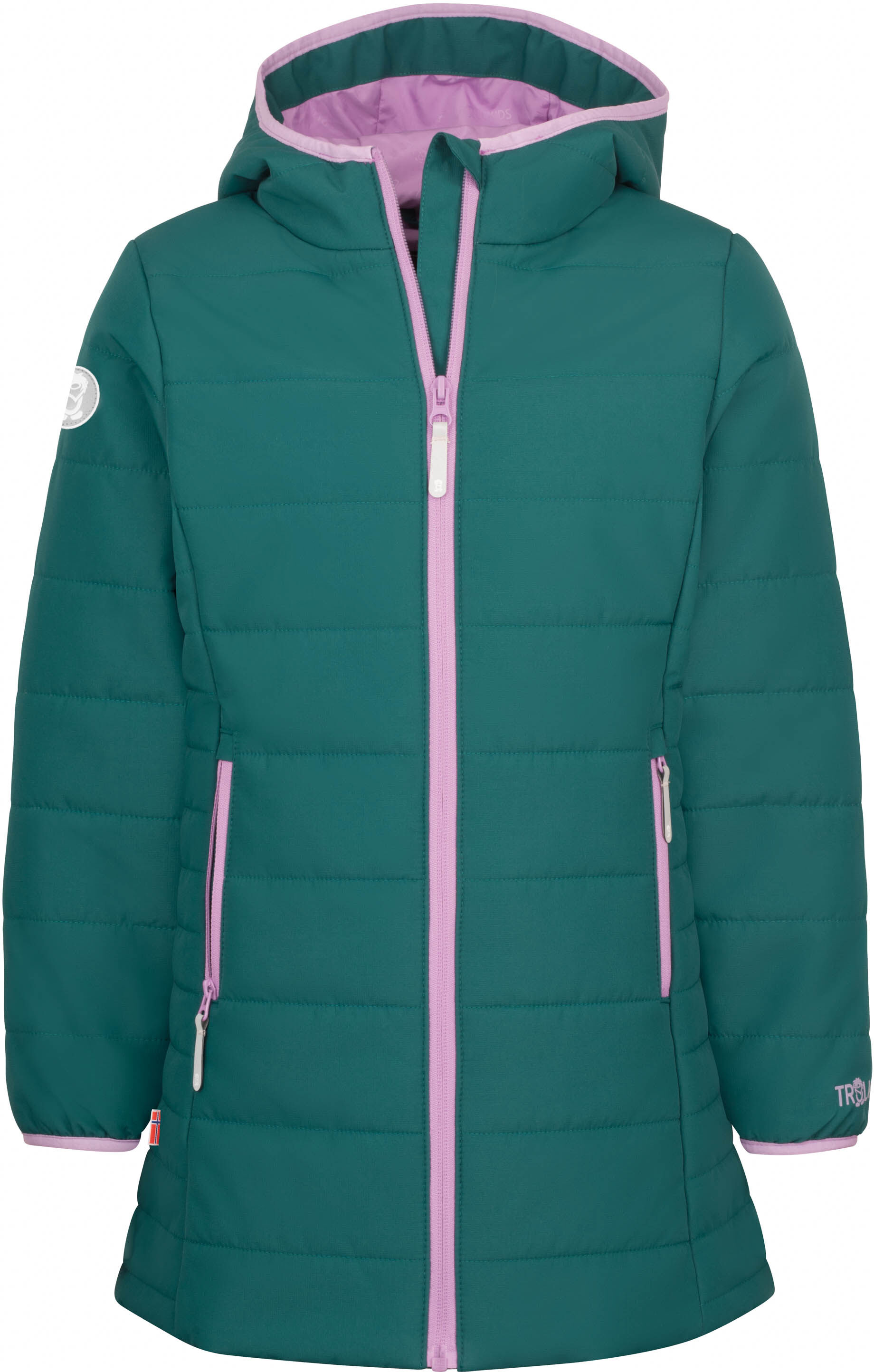 Funktionsmantel TROLLKIDS "GIRLS STAVANGER COAT", Mädchen, Gr. 116, midnight pet, Steppware, Obermaterial: 100% Polyester. Futter: 100% Polyester. Wattierung: 100% Polyester, angesetztes Bündchen, Mäntel Funktionsmantel, für Kinder, mit Kapuze, aus Polyes
