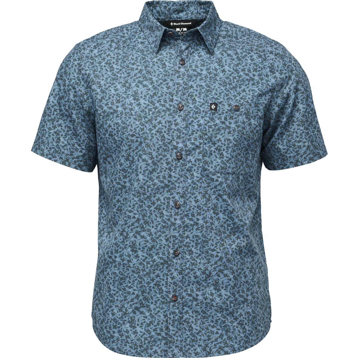 Black Diamond M Wingate SS Shirt charcoal bd glyphs (9666) LRG AP7530119666LRG1