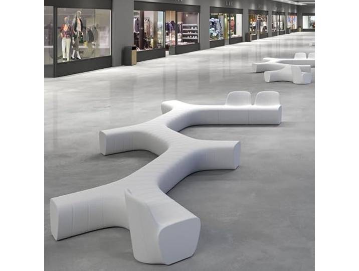 Produce Shop Jetlag C1 Modular-Stuhl aus Polyethylen, modernes Design, für Innen- und Außenbereich, Weiß