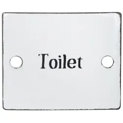 IB Laursen Schild aus Emaille Toilet, L6 x B5cm, weiss