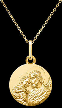 Edenly Medaille Heiliger Joseph und Jesuskind â€“ 18-karÃ¤tiges Gelbgold