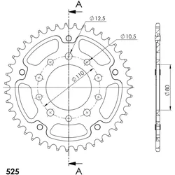 Supersprox Stealth-Kettenrad 525 42Z (Silber)