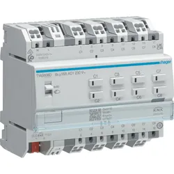 Hager TYAS608D Schalt-/Jalousieaktor 8/4-fach KNX Secure, 16A, C-Last