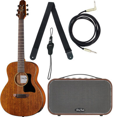 Harley Benton GS-Travel-E Mahogany Bundle Natur matt