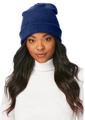 Women's Cuffed Microfleece Hat by Accessories For All in Evening Blue