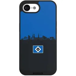 Nivocase Handyhülle für Apple iPhone 16e Hülle NIVOpure Case Schwarz HSV Hamburg Skyline (Apple iPhone 16e), Smartphone Hülle, Schwarz