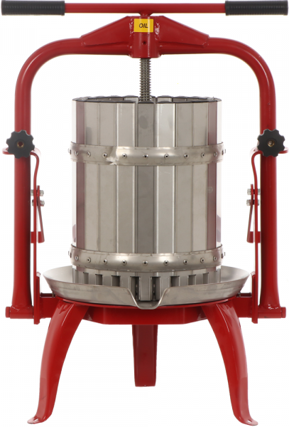 Baesso F25 Edelstahl - Obst- und Gemüsespindelpresse 20 L - Presskorb aus Edelstahl