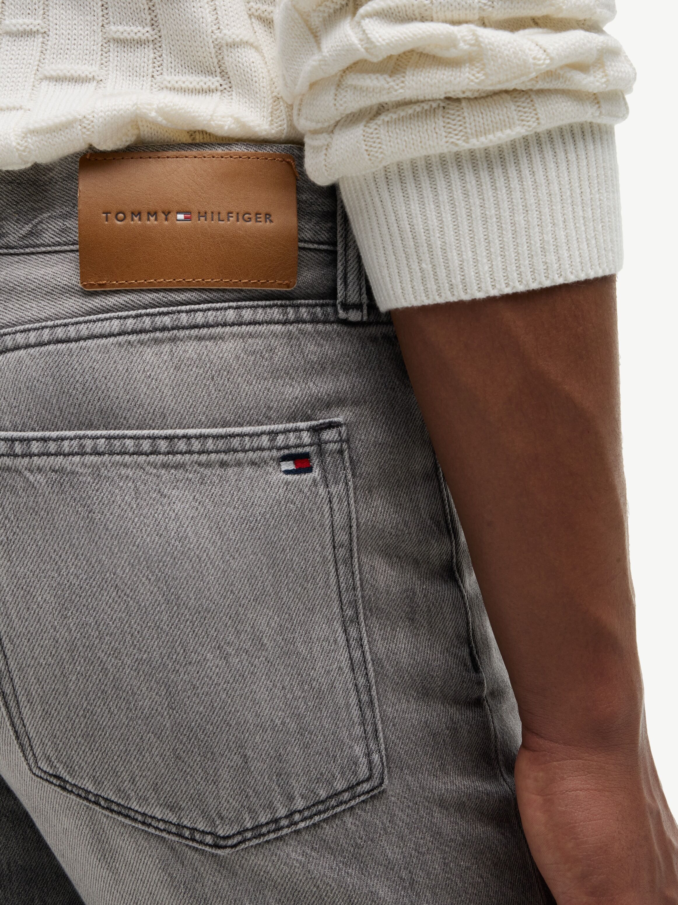 5-Pocket-Jeans TOMMY HILFIGER "Dover REGUALR STRAIGHT", Herren, Gr. 31, Länge 30, grau (earl grau), Denim/Jeans, Obermaterial: 100% Baumwolle, regular fit, Jeans 5-Pocket-Jeans earl grau 31, Länge 30