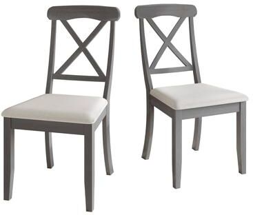 CraftPorch Farmhouse Style Wooden Dining Chairs (Set of 2)