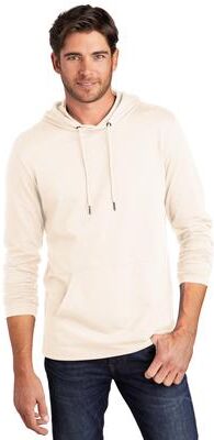 District DT571 Featherweight French Terry Hoodie in Gardenia size 3XL   Cotton/Polyester Blend