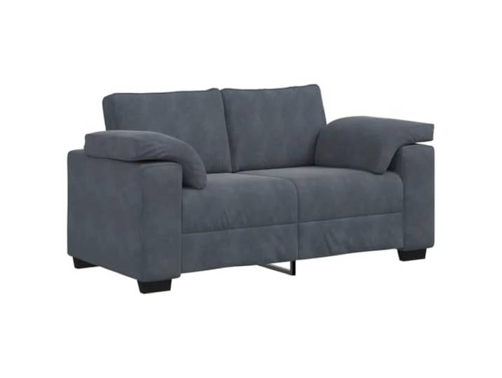 vidaXL Zweisitzer-Sofa Dunkelgrau 160x77x82 cm Samt
